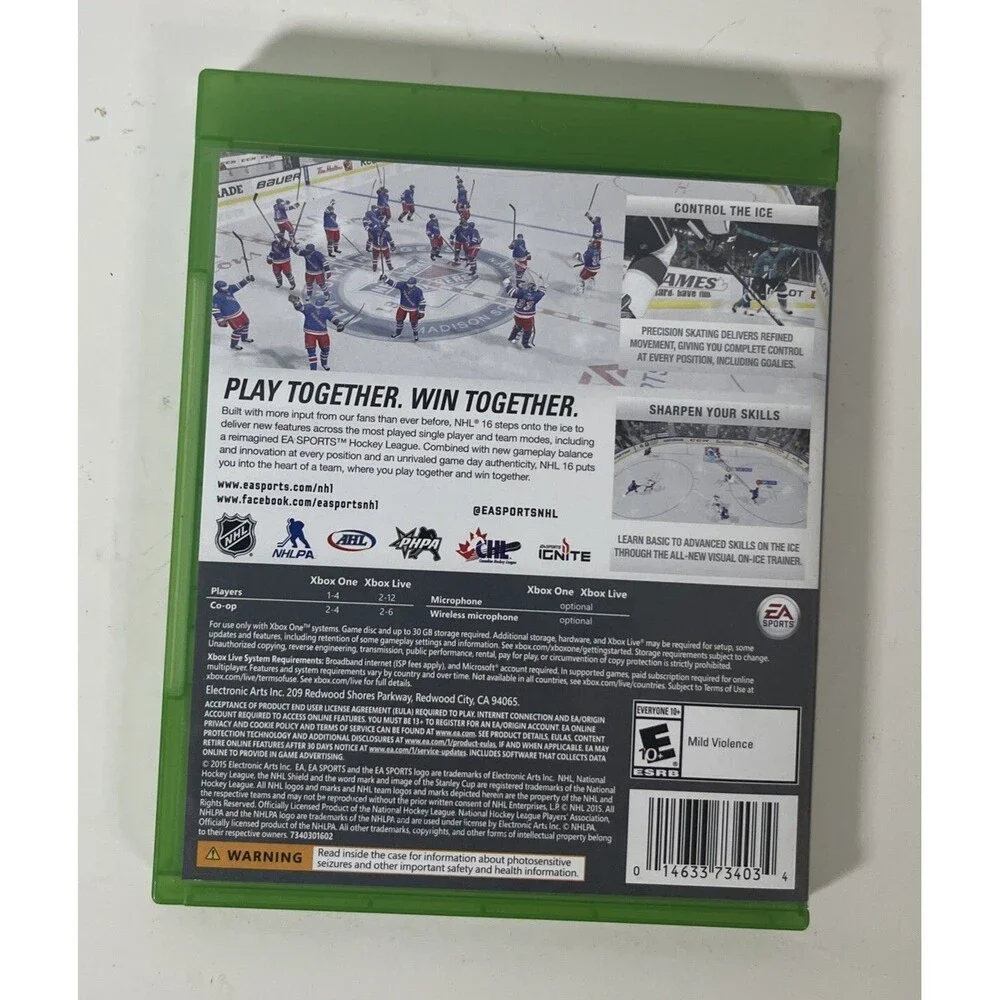 NHL 16 - Xbox One - Video Game By Electronic Arts - VERY GOOD